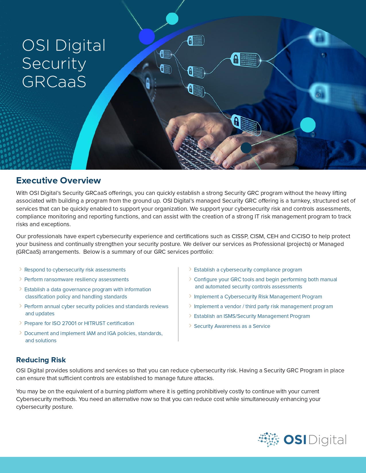 Data Sheet: OSI Digital Security GRCaaS